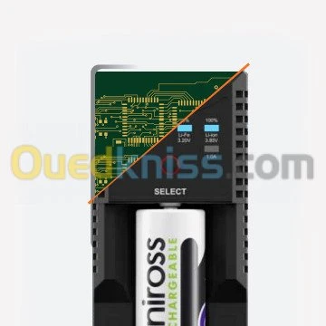Chargeur UNIROSS Smart Mini 3T LED pour Ni-Cd/Ni-MH, LiFeP04, Li-ion 18650 22650 26500 26650