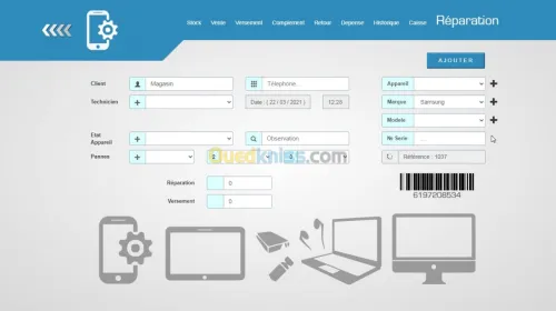 Logiciel Gestion Vente Réparation Télephones