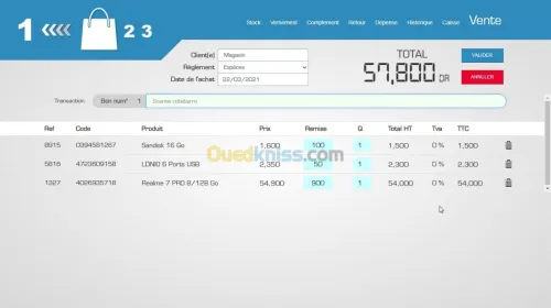 Logiciel Gestion Vente Réparation Télephones