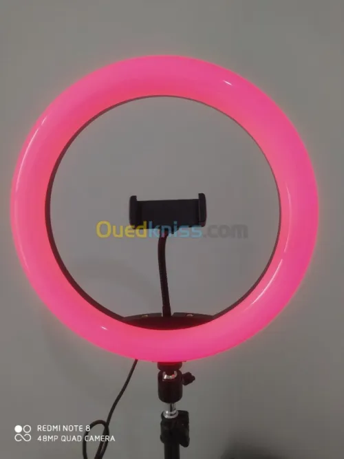 Ringlight rgb led 33cm + suport 2,2 mt