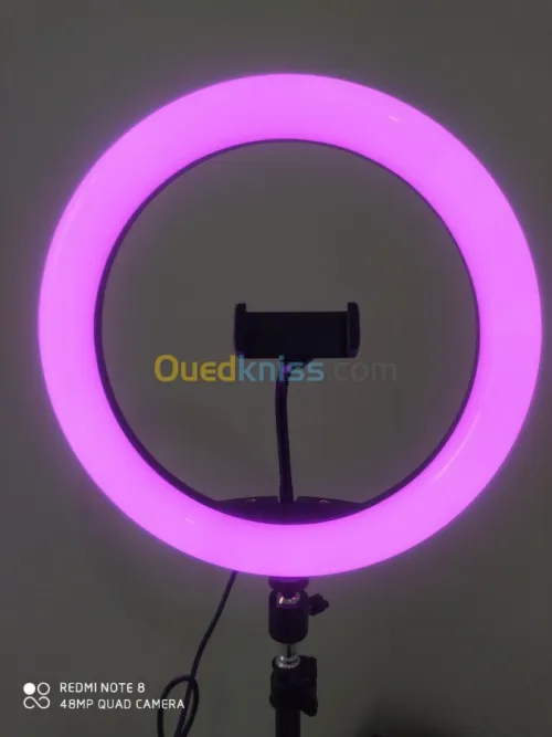 Ringlight rgb led 33cm + suport 2,2 mt