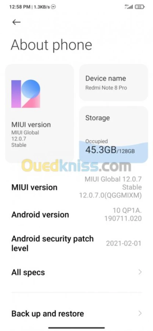 Xiaomi remi note 8 pro