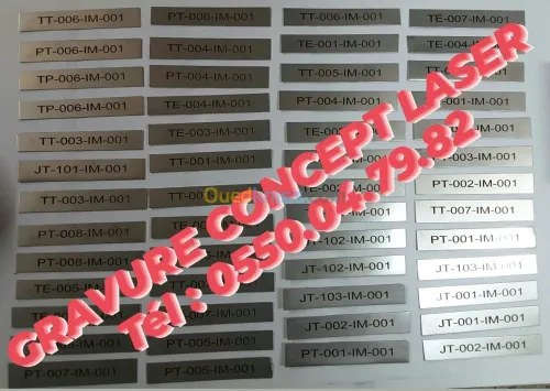 Marquage et Gravure et découpe laser