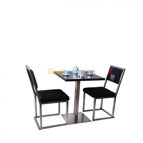 Table Cafeteria 2 Places en Tube INOX 