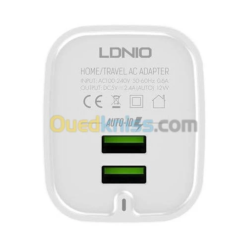 Chargeur Murale A201 - 2usb 