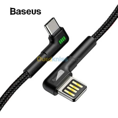 Cable Baseus Double Bend USB > Type C 