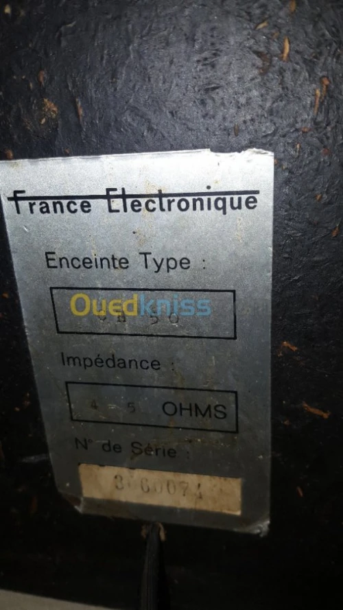 Enceinte France Electronique CH 50, Baffles, Haut parleur