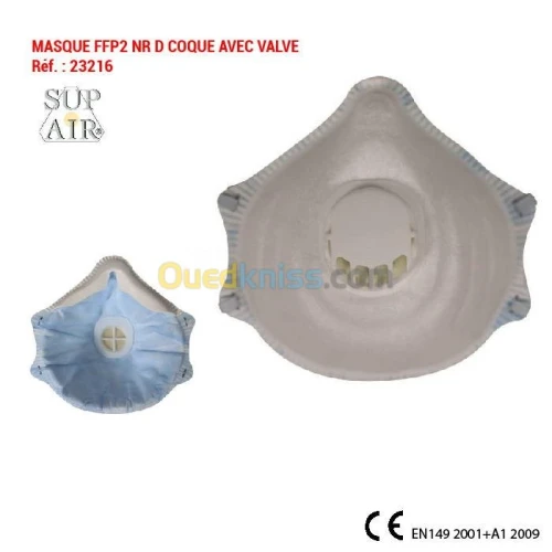 MASQUE FFP2 NR D COQUE AVEC VALVE 