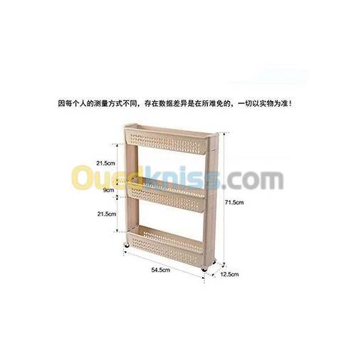 Etagère De Rangement -3 niveau-Blanc