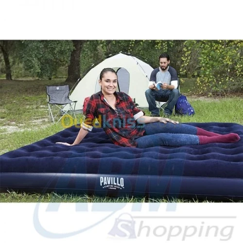 Matelas gonflable camping 203 x 183 x 22 cm -2 places 