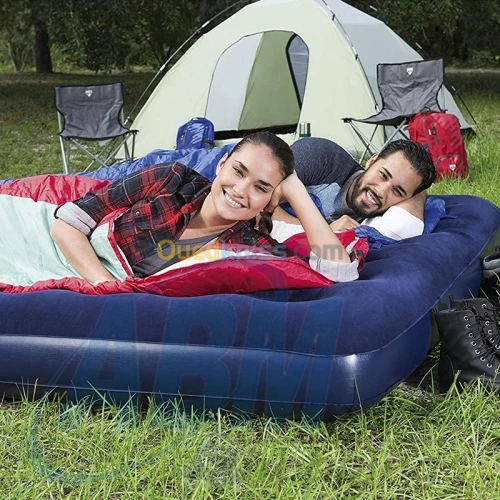 Matelas gonflable camping 203 x 183 x 22 cm -2 places 