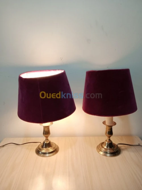 Paire de lampes veilleuses laiton 