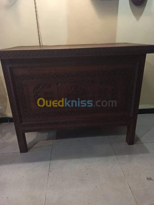 Coffre style berbere acajou à tiroirs LIQUIDATION