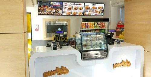 Menu board animé pour fastfood, snack