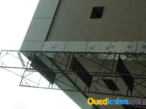 pose alluco bande mur rideau tout les facade vantile faux plafand placo platre et menuiserie alluminume.....