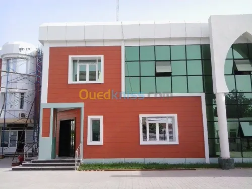 pose alluco bande mur rideau tout les facade vantile faux plafand placo platre et menuiserie alluminume.....