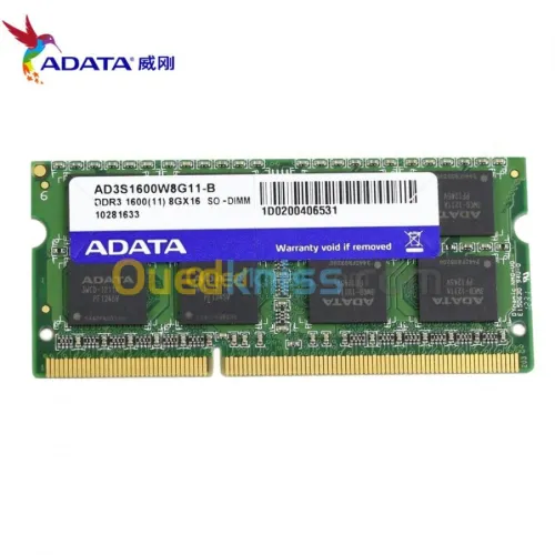 DDR 3 8GO LAPTOP ADATA