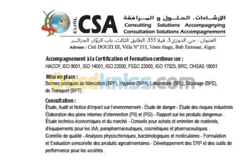 HACCP, ISO 9001, ISO 14001, ISO 22000 