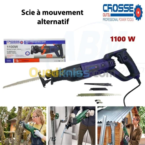 Scie à sabre, 2800 Min 1100W  -Crosse