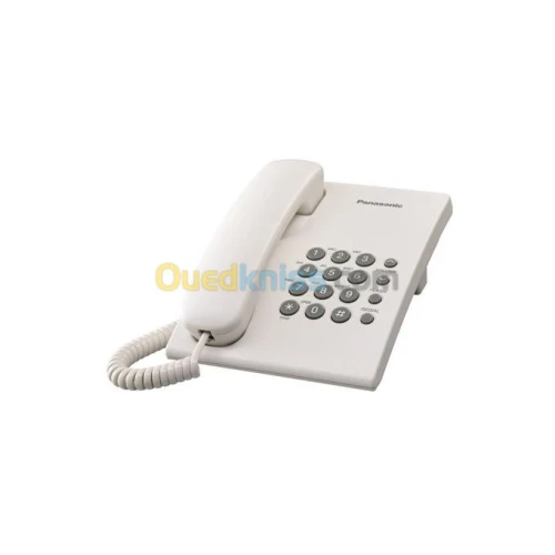 PANASONIC TS500MX Téléphone fixe filaire pour maison et bureau avec volume réglable et redial