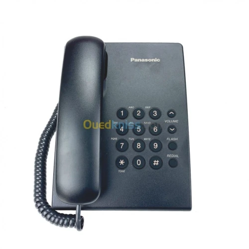 PANASONIC TS500MX Téléphone fixe filaire pour maison et bureau avec volume réglable et redial