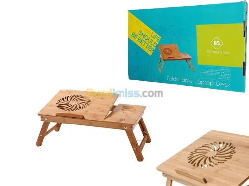 table pc pliante en bambou 