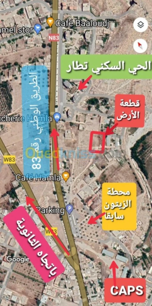 Vente Terrain Tebessa Hammamet