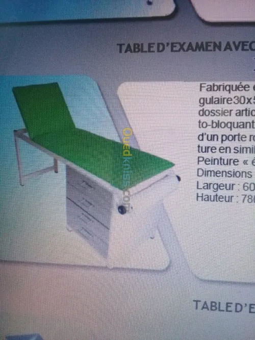 Table de massages et de consultation