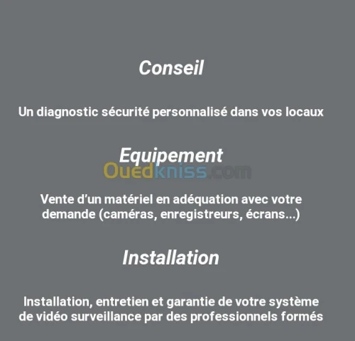 Installation caméra de surveillance 