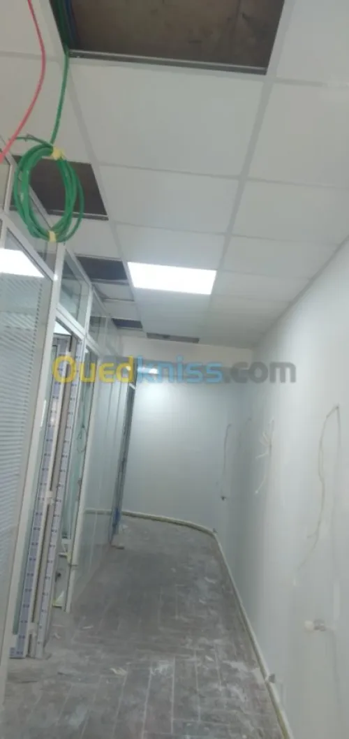 Électricité, climatiseur, placo BA13,P