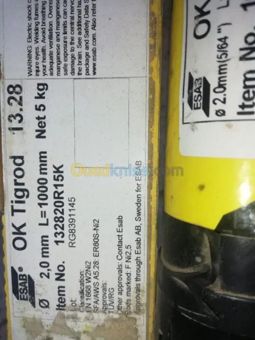 ESAB Métal d'apport INOX 316L