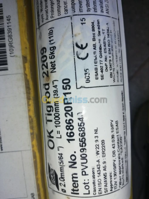 ESAB Métal d'apport INOX 316L