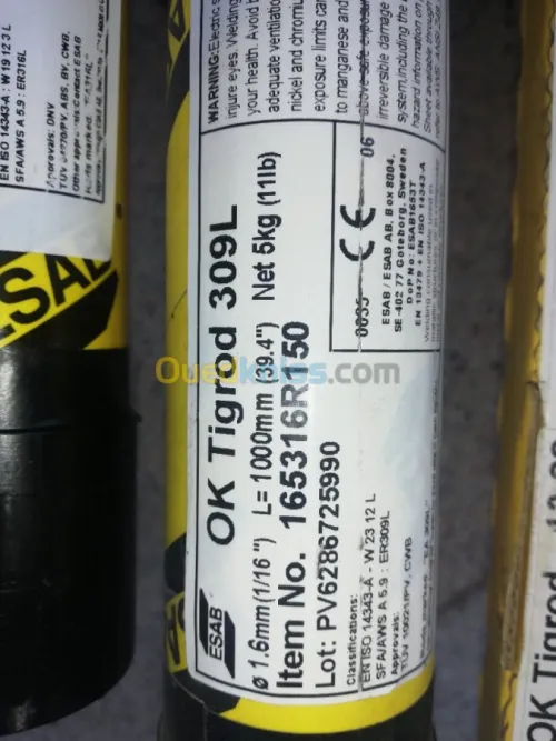 ESAB Métal d'apport INOX 316L