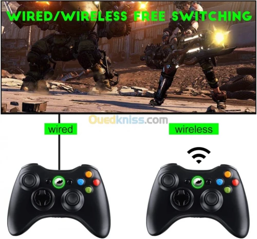 MANETTE XBOX 360 SANS FIL AVEC CONTRÔLEUR GAMING CONFORTABLE ET PRÉCIS