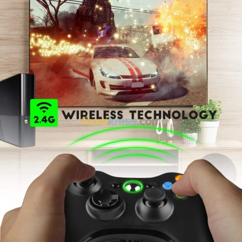 MANETTE XBOX 360 SANS FIL AVEC CONTRÔLEUR GAMING CONFORTABLE ET PRÉCIS