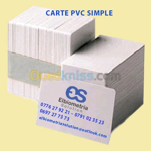vente les cartes PVC 