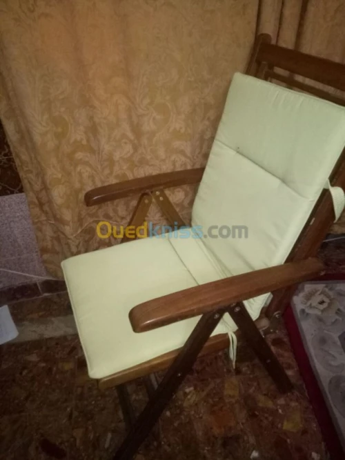 Chaise pliable et inclinable bois mass