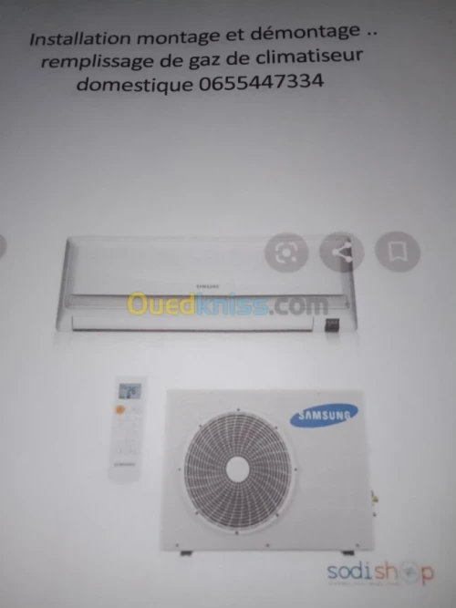 Installation du climatiseurs et gaz