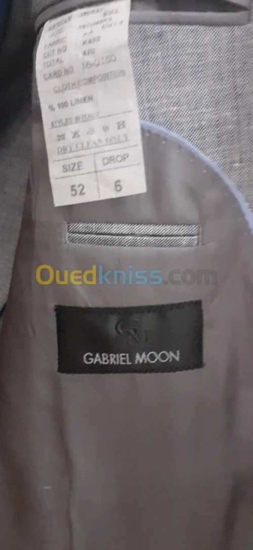 Costume homme en lin couleur bleu clai