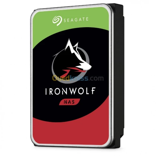 SEAGATE IRONWOLF NAS - DISQUE 8TB HDD - 3.5" SATA - RED NAS - 7200 RPM - cache 256 MO - CMR - ST8000VN004