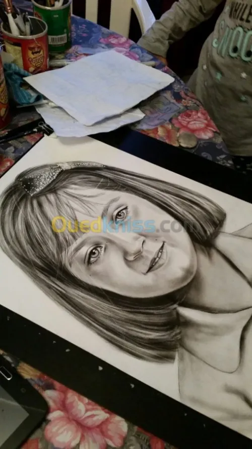 Portrait sur commande. 
