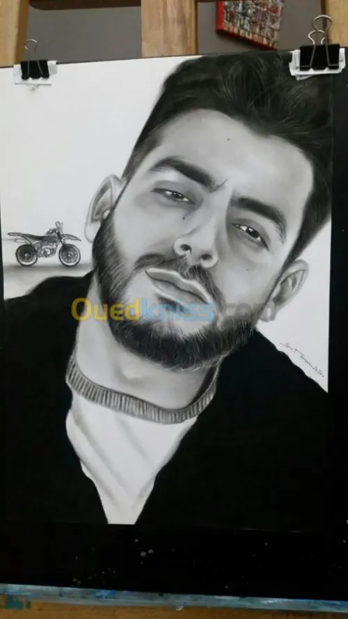 Portrait sur commande. 