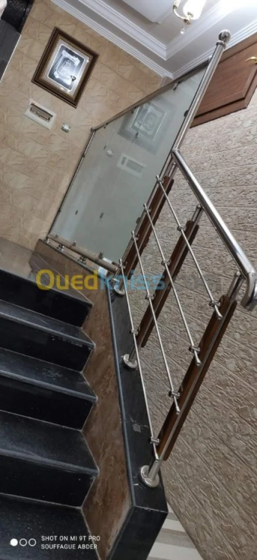 rampes d'escaliers inox