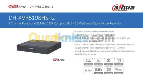 XVR DAHUA WizSense Series i2 4CH 8CH 