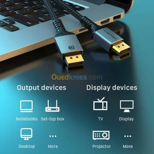 Cable Premium DisplayPort DP to DP 1.4 8K Ultra HD 32.4Gbps 8K/60Hz 4K/144Hz 2m