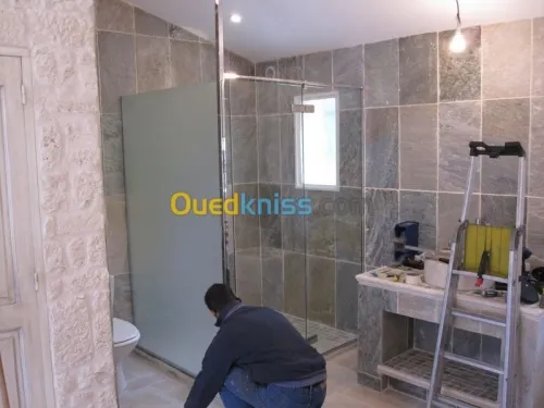 vitrine et douche italienne 