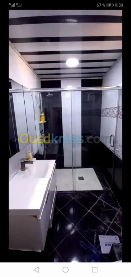 vitrine et douche italienne 