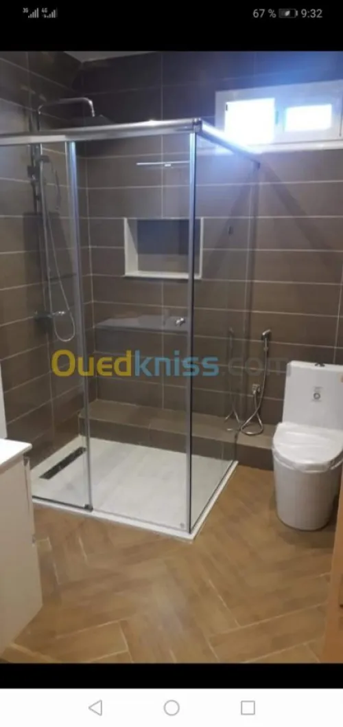 vitrine et douche italienne 