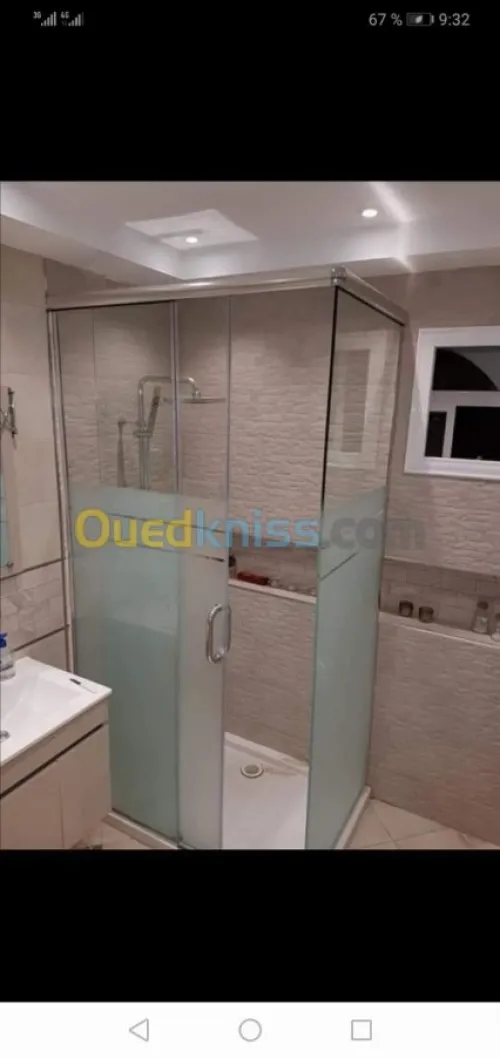 vitrine et douche italienne 