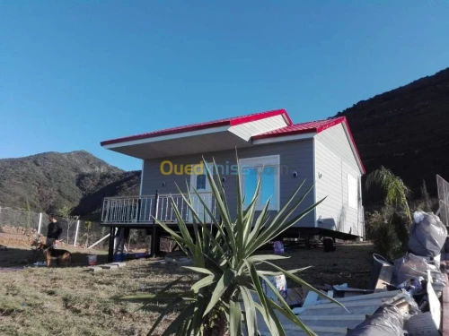 Fabrication de chalet/cabine sahariene